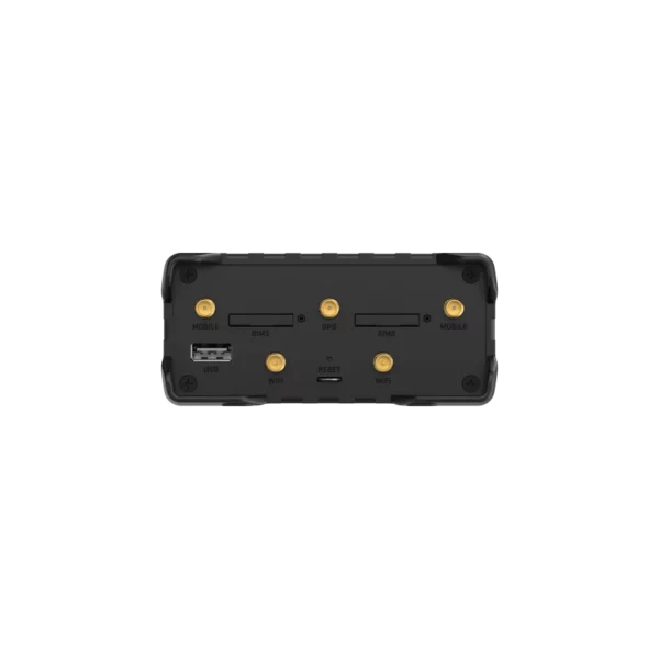 RUT956 is an industrial router that combines cellular, Wi-Fi, and wired connectivity options with automatic WAN failover and GNSS capabilities. Serial communication interfaces enable integrating more varied devices into the solution ecosystem, while I/O and advanced RutOS software facilitate equipment control, automation, and event notifications.